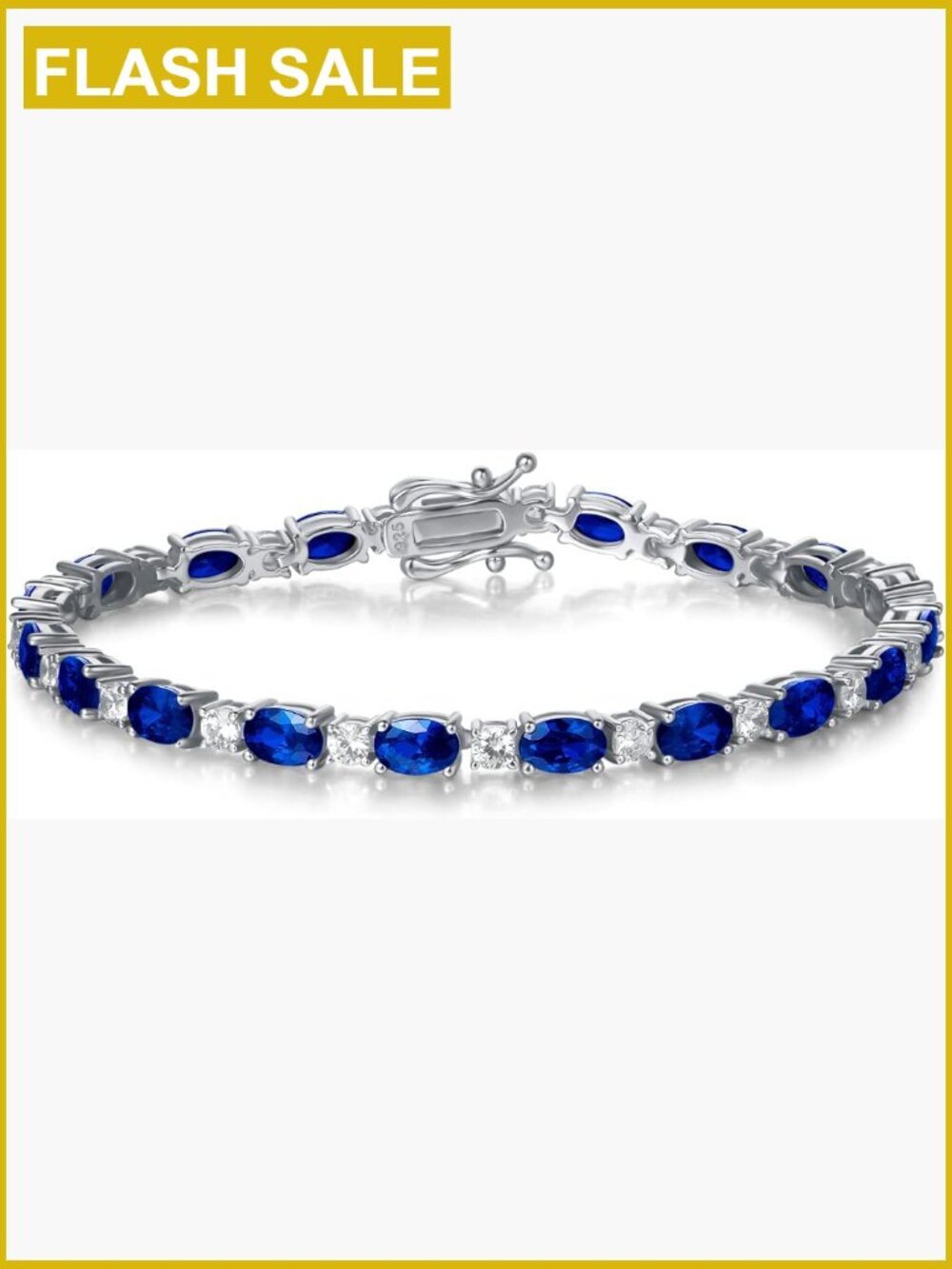 Sterling Silver Tennis Bracelet 7 Inch Birthstone Charm Fine Jewelry Gift